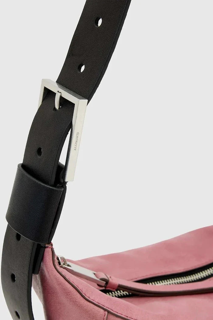 AllSaints LUNA kadın deri kruvasan çanta