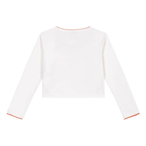 Petit Bateau - Düz Cache Coeur Yelek | Beyaz