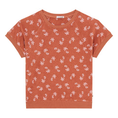 Sunchild - Jaco Eponge kısa kollu sweatshirt | Terracotta