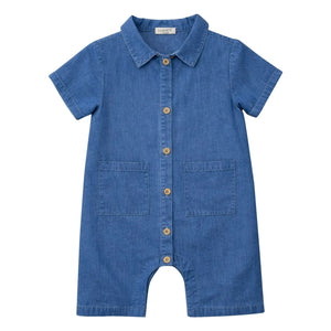 Lililotte - Charly Romper Tencel Organic Cotton | Denim Blue