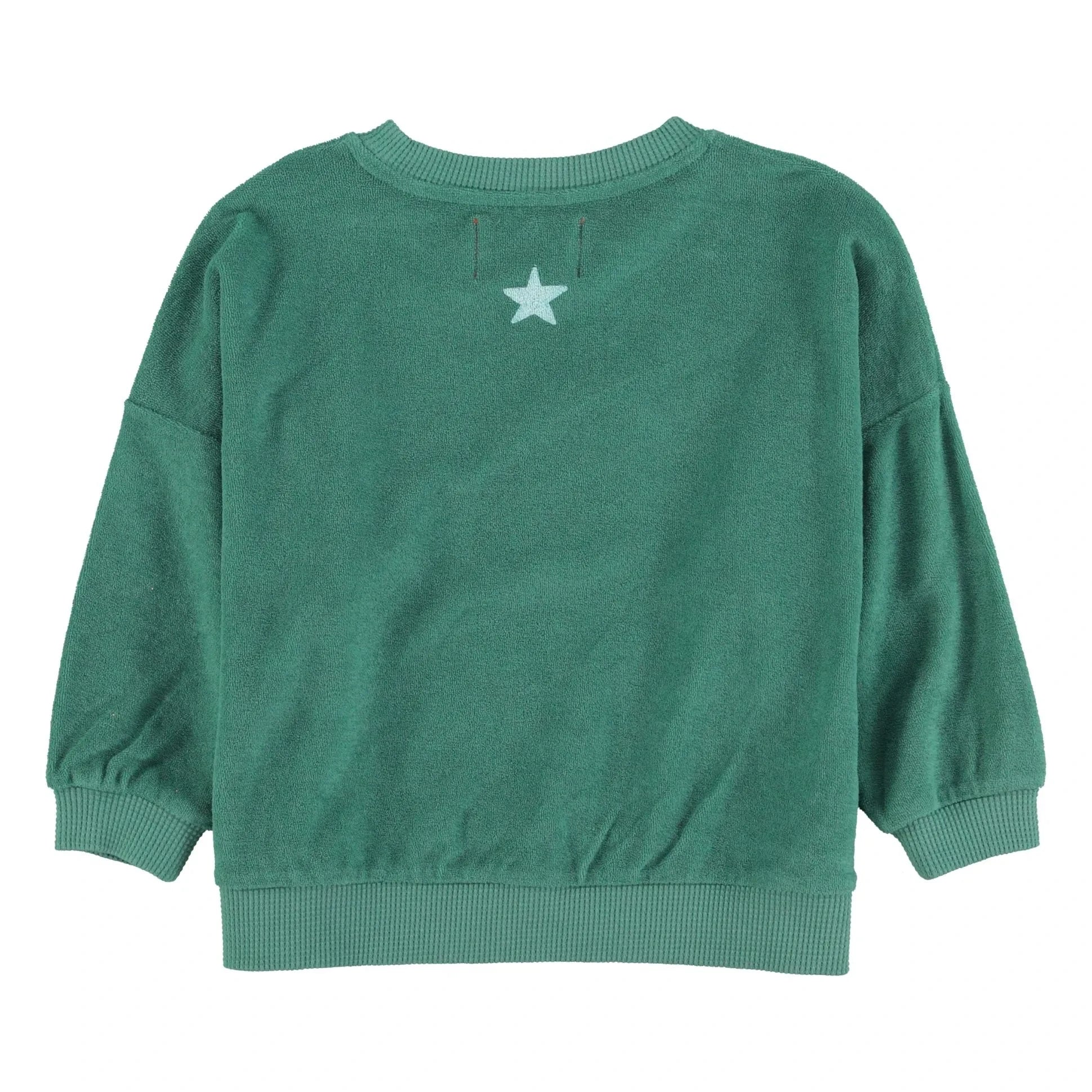 Piupiuchick - Organik havlu logo sweatshirt | Yeşil