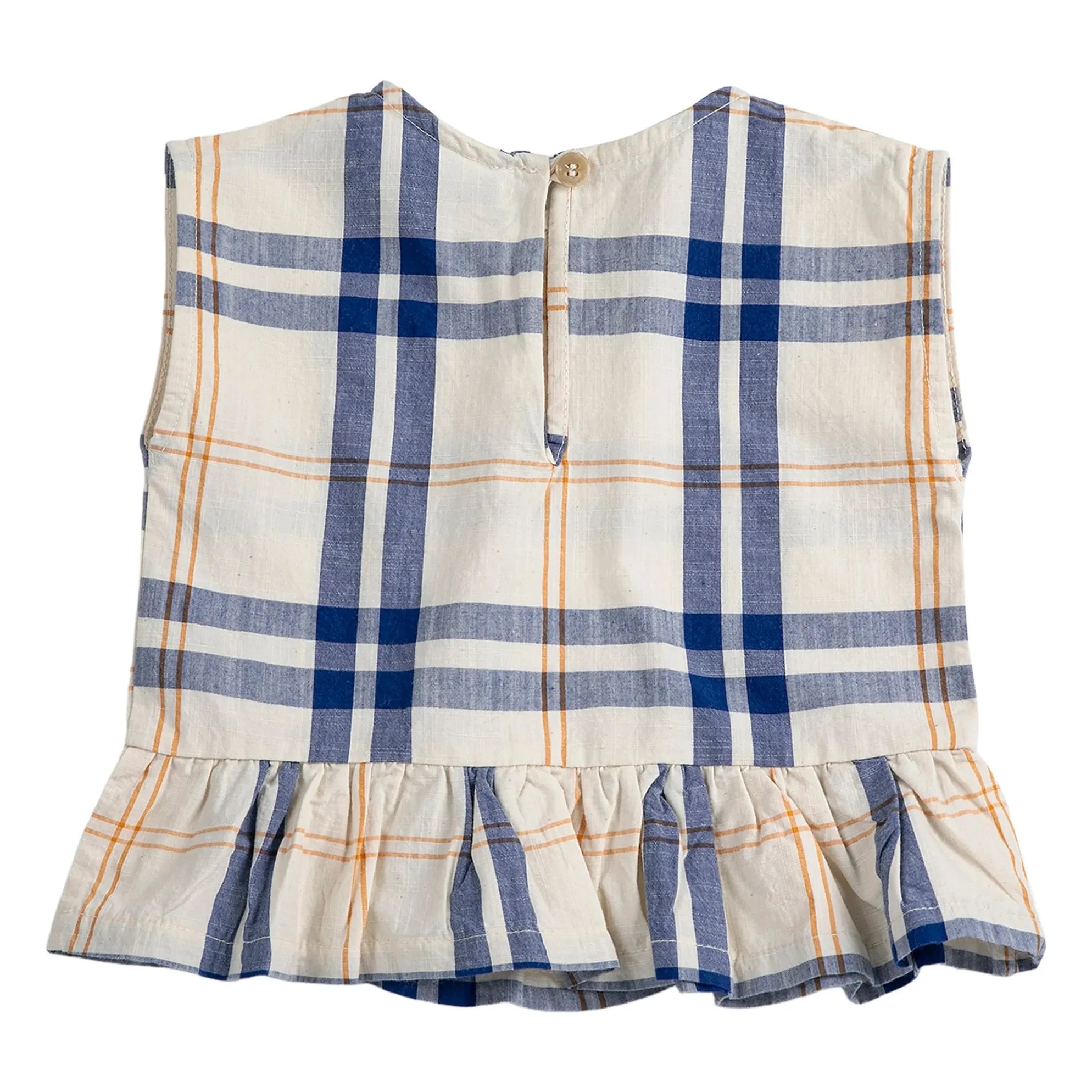 Bobo Choses - Organic cotton baby tartan top | Ecru