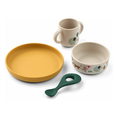 Liewood - Vivi silikon tabak seti - 4'lü set | Around the world/Sandy