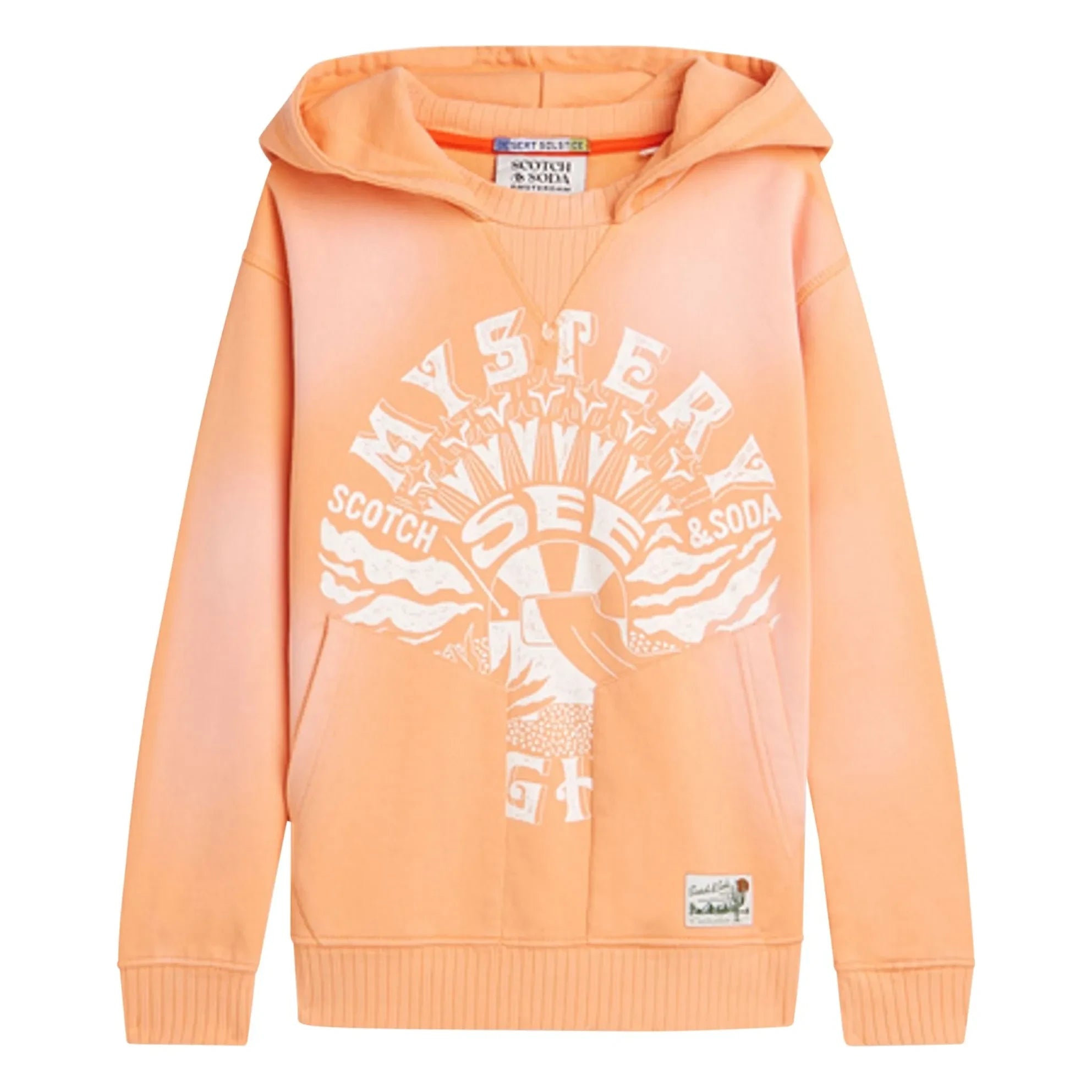 Scotch & Soda - Artwork Mystery Kapüşonlu Sweatshirt | Mercan