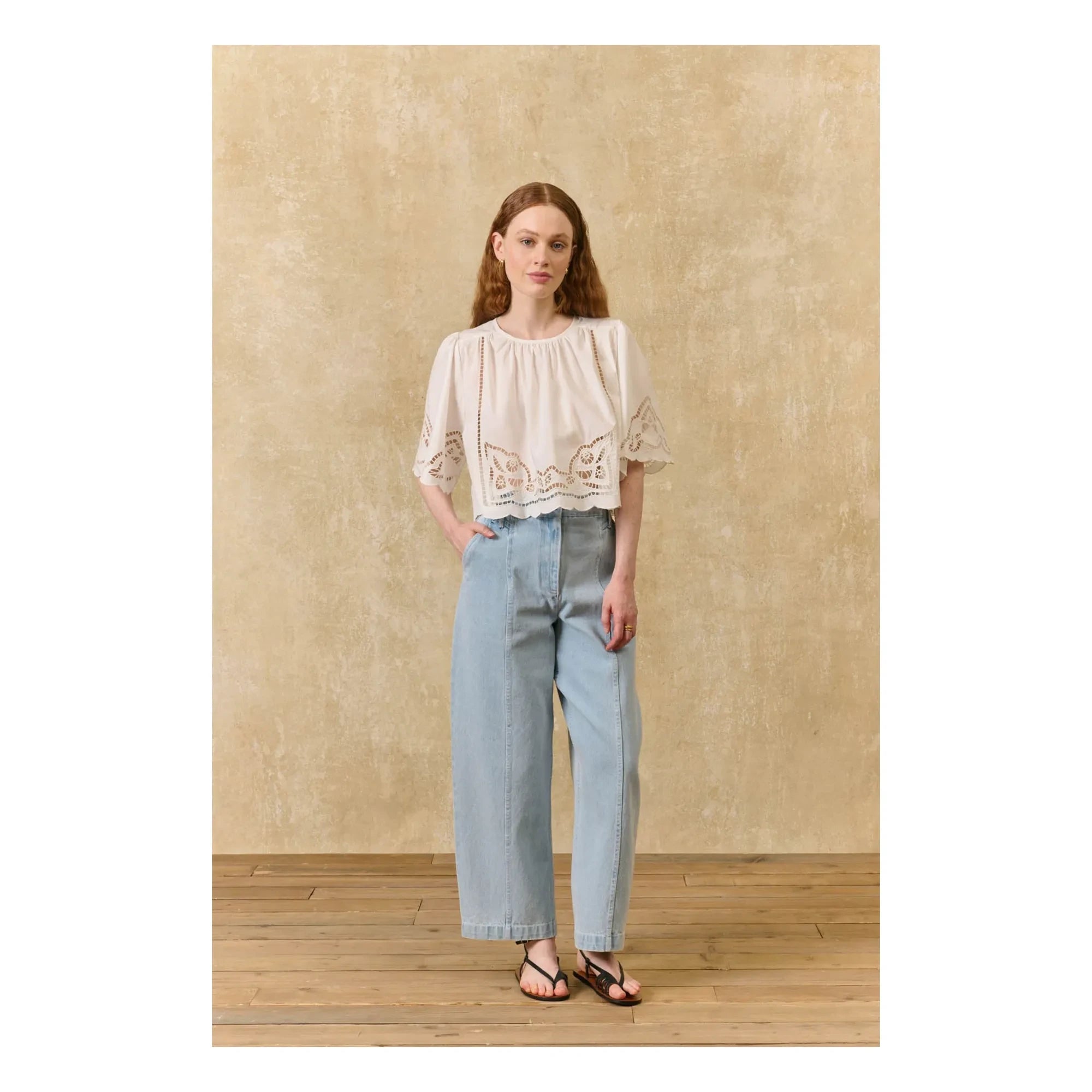 Louise Misha - Louvia Organic Cotton Blouse | White