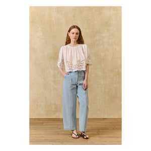 Louise Misha - Louvia Organic Cotton Blouse | White