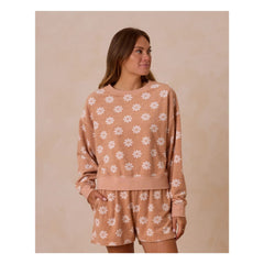 Rylee + Cru - Floral Terry Sweatshirt | Orange