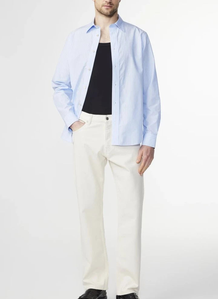 NN.07 - Colby striped shirt 5329 Pima cotton | Ecru