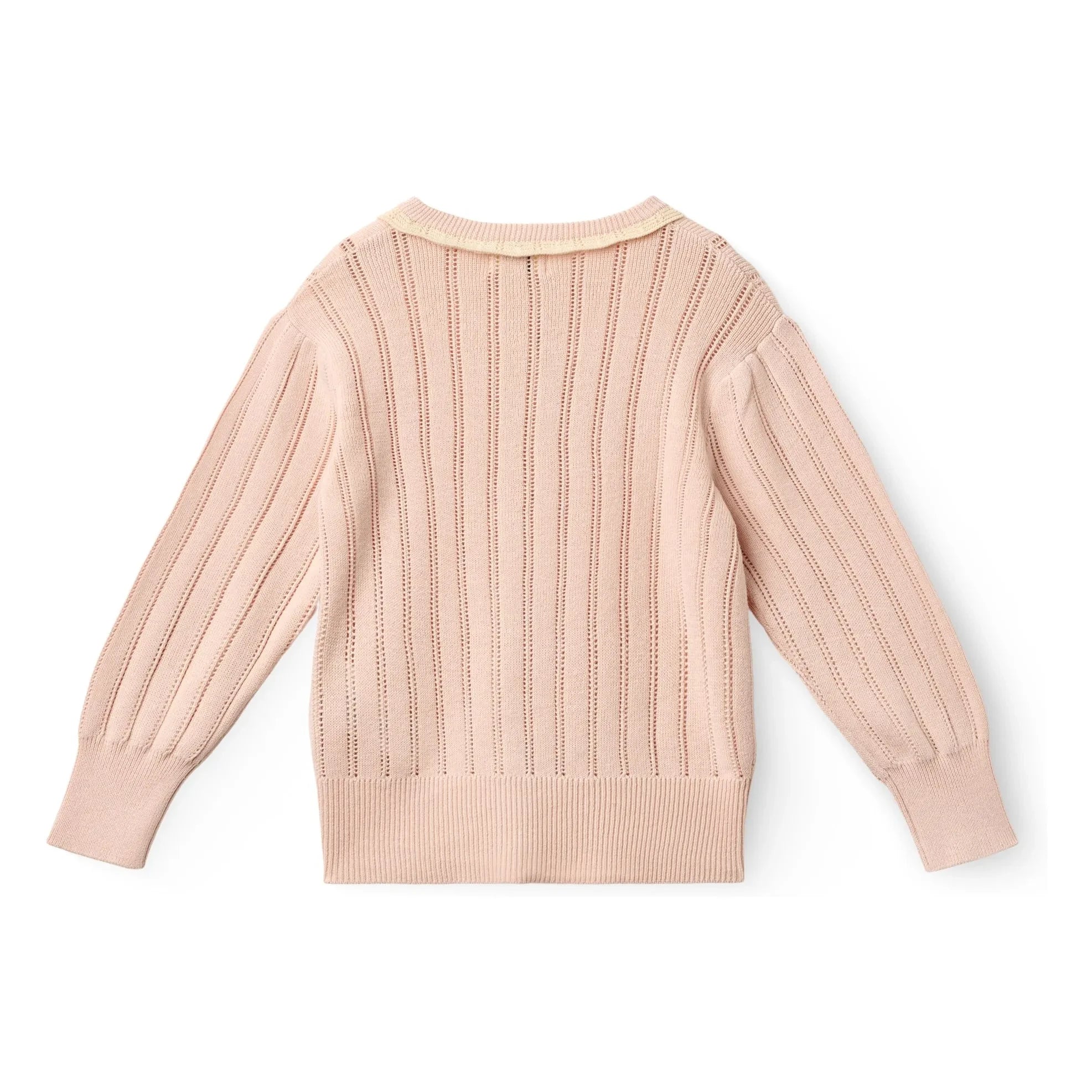 Copenhagen Colors - Polka dot organic cotton cardigan | Peach
