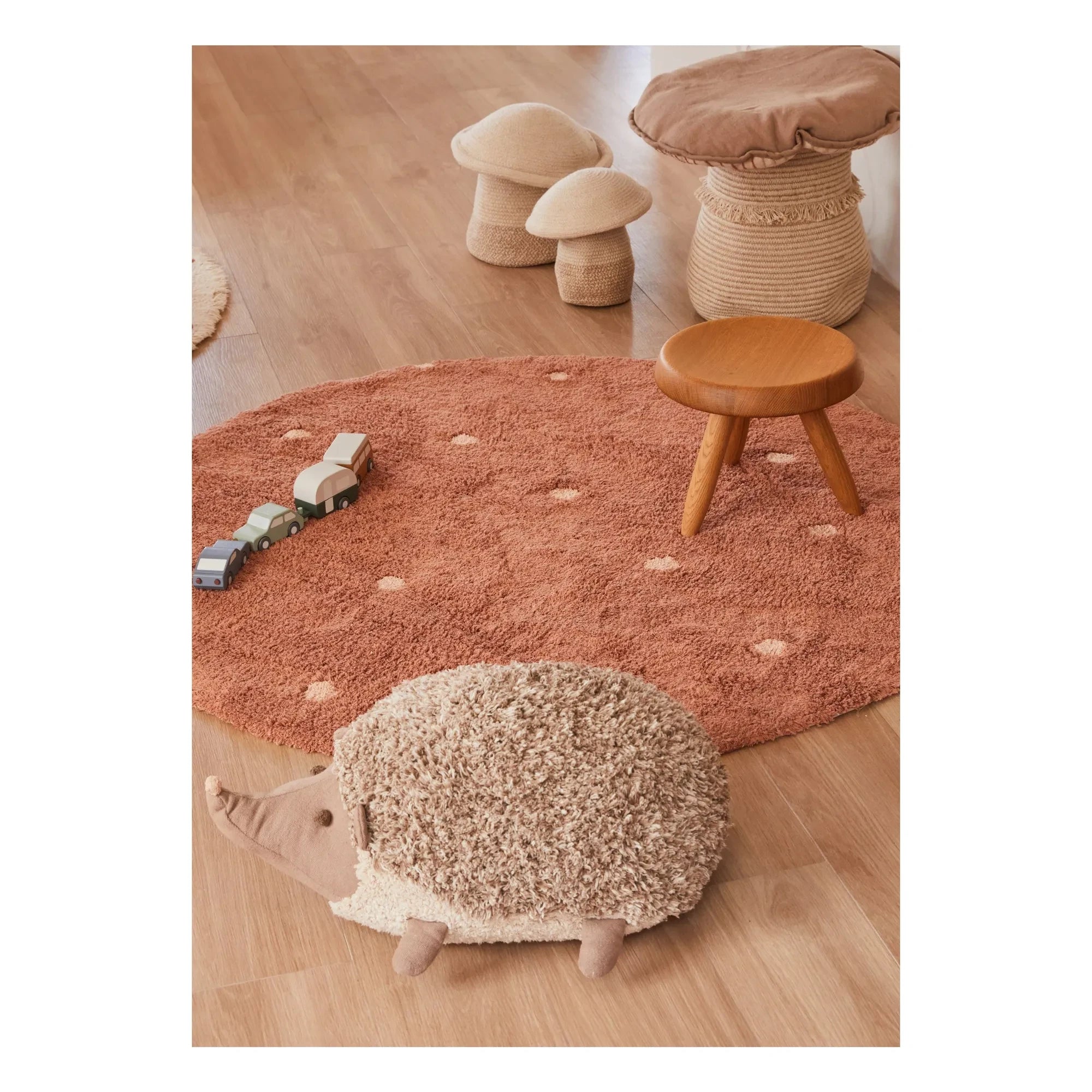 Lorena Canals - Noktalı yuvarlak halı | Terracotta