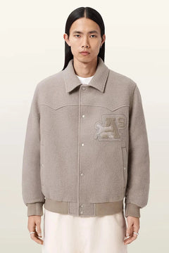 AllSaints erkek yün bomber ceket ROYCE