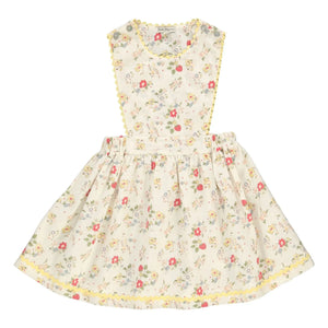 Bebe Organic - Annice Fleurie Ruffle Apron Dress | White
