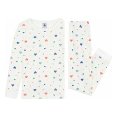 Petit Bateau - Kalpli Organik Pamuk Elastik Pijamalar | Beyaz