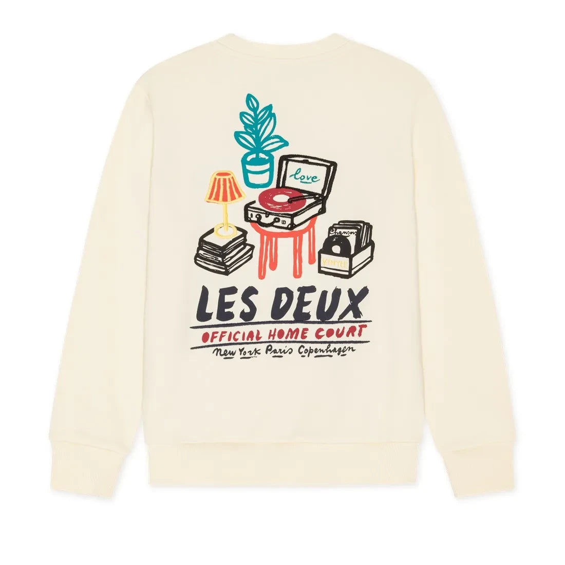 Les Deux - Les Deux Organik Pamuklu Platesli Sweatshirt | Krem