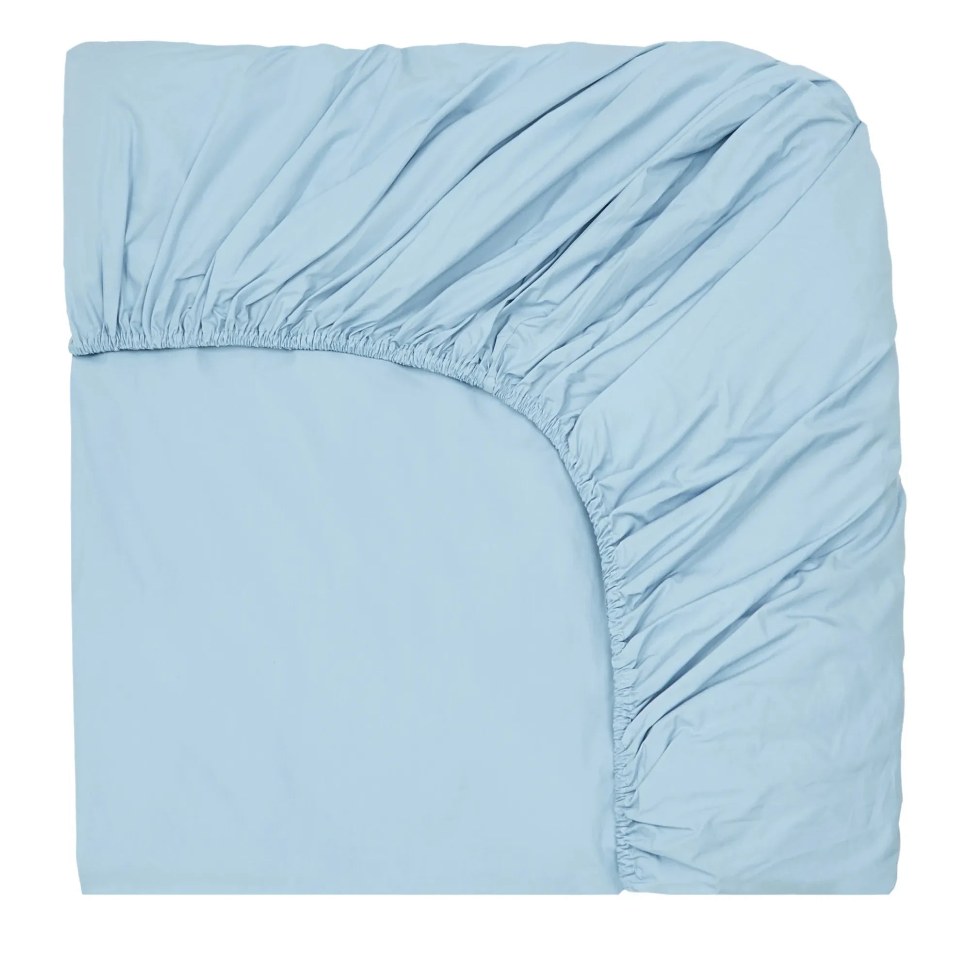 Suite 702 - Organic Percale Elastic Fitted Sheet | Light blue
