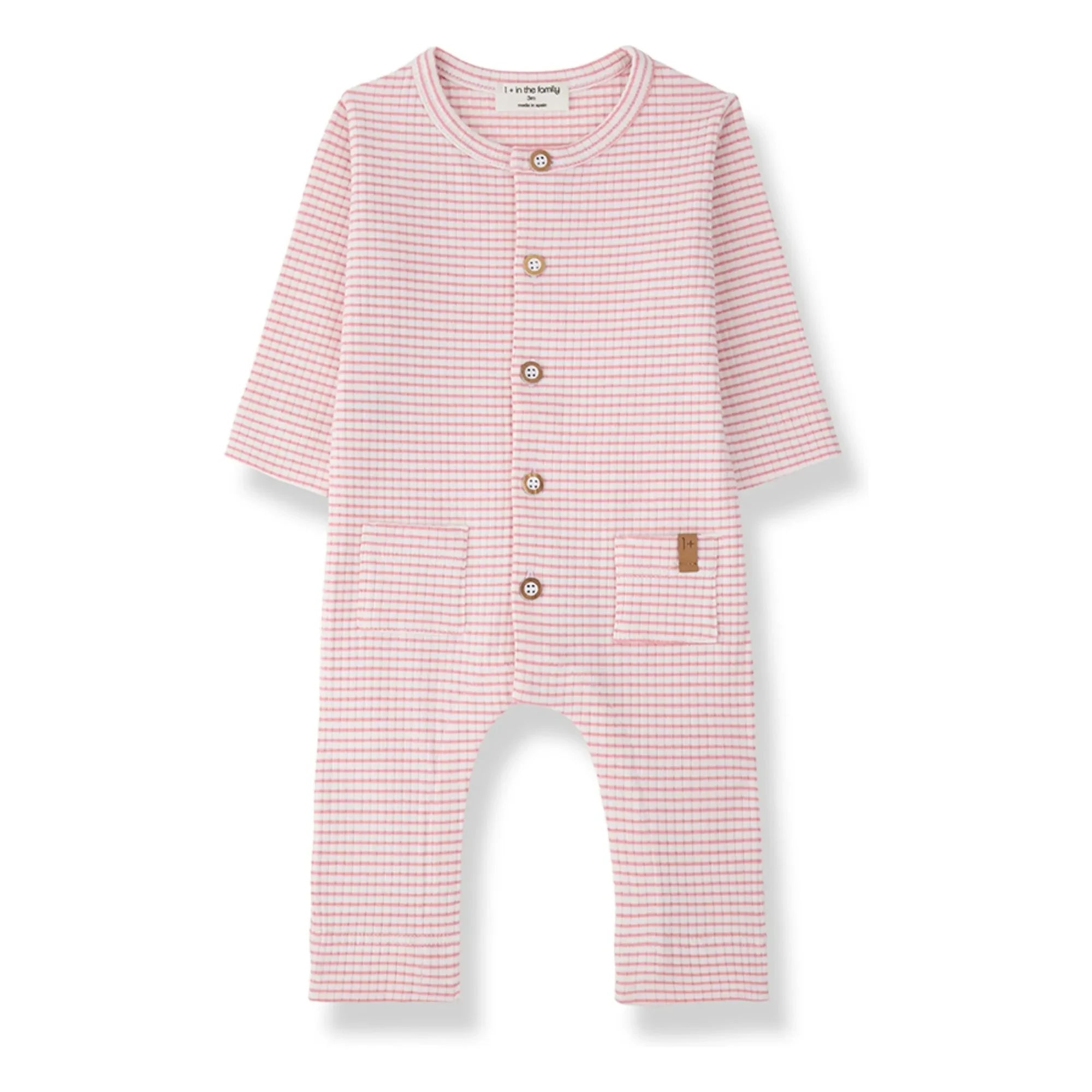 1+ in the family - Çizgili Cambrils Fitilli Pijama Takımı | Blush