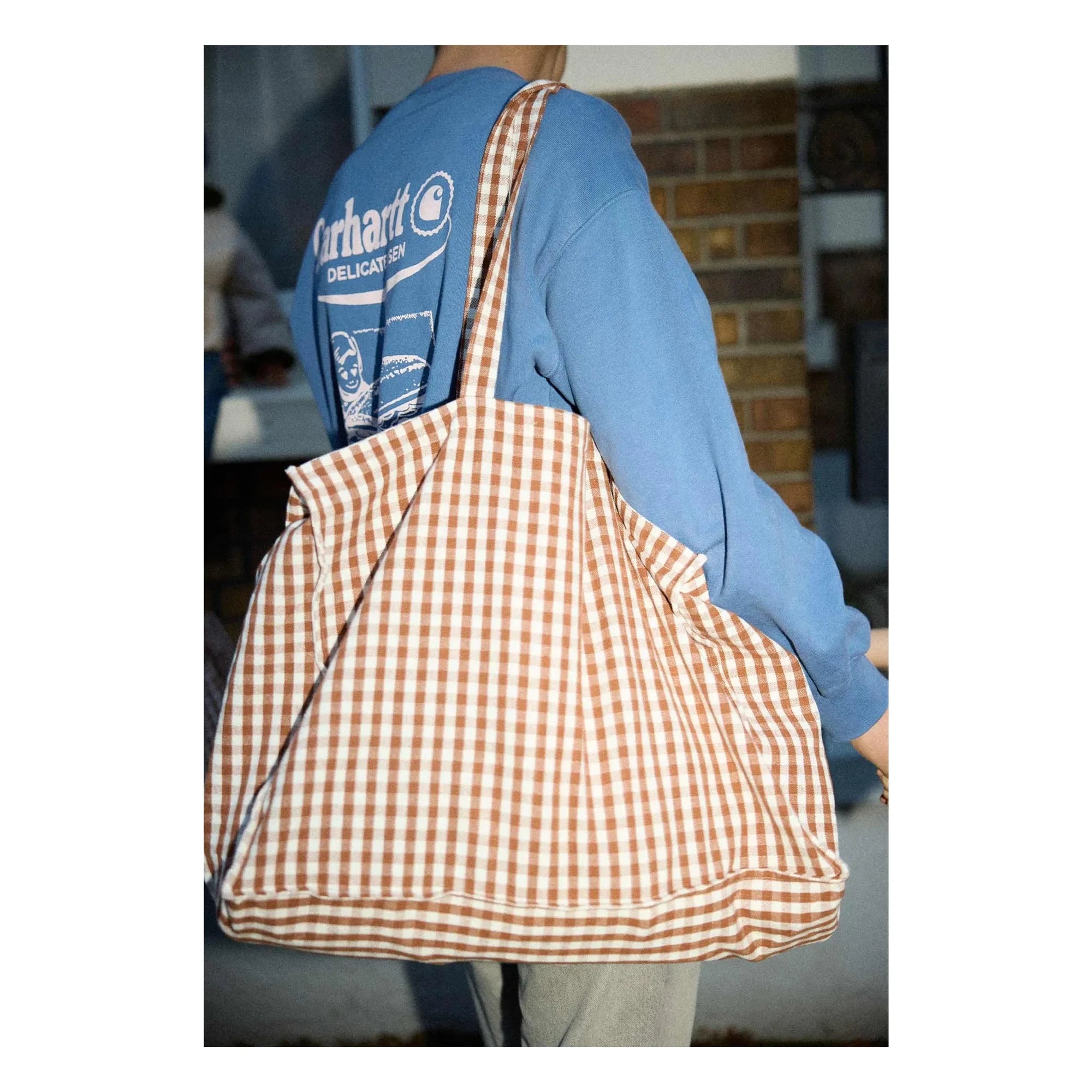 Gabrielle Paris – Wochenendtasche aus Moka-Karo | Mokka