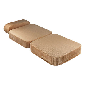 Wigiwama - Velvet-finished mantel seat | Brown