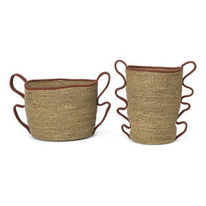 Ferm Living - Verso Sepetler - 2'li Set | Tuğla kırmızısı
