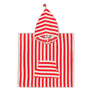 Rose in April - Suzon Striped Bath Cover | Red