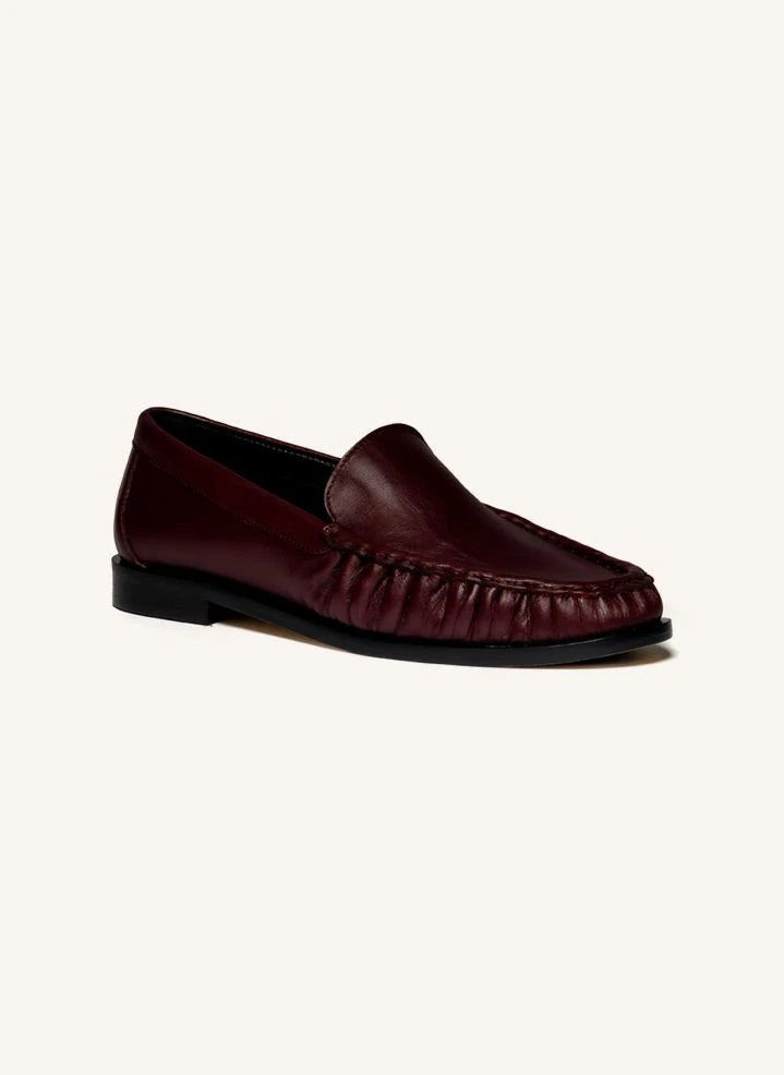 Odare - Rudi Croco Kabartmalı Loafer Ayakkabılar | Bordo