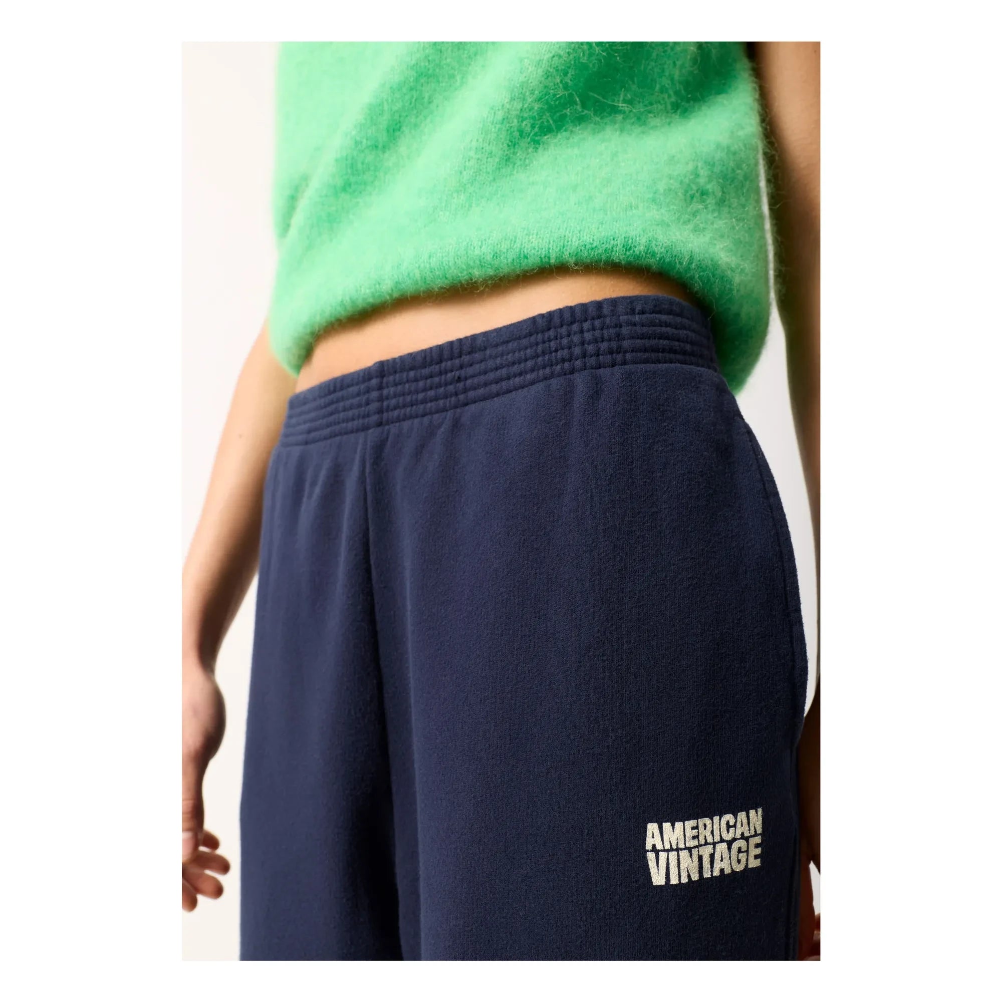 American Vintage - Plizzy Baumwoll-Jogger | Marine