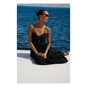 Rails - Ivana Pamuk Poplin Elbise | Siyah