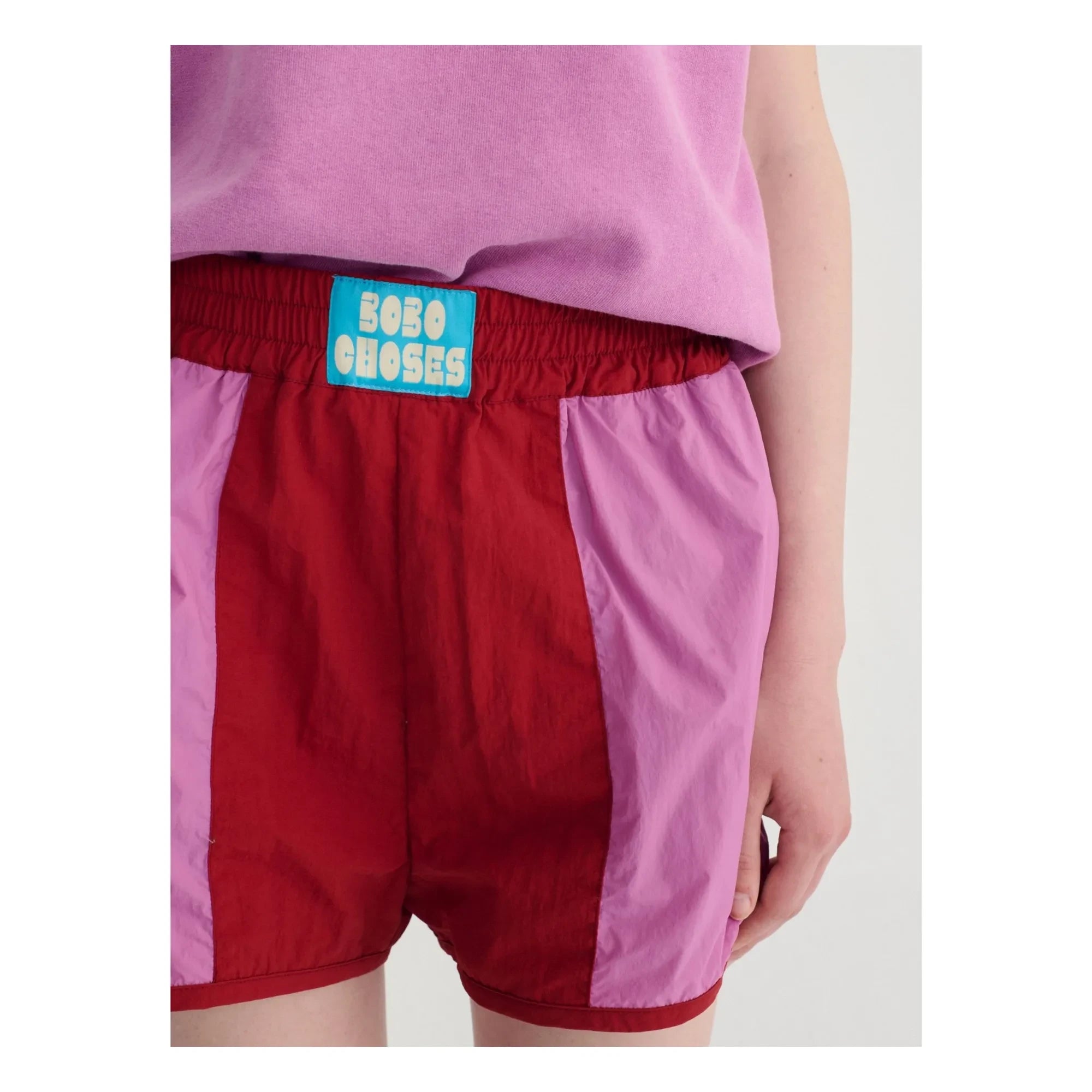 Bobo Choses - Kurze Farbblock-Shorts | Rot