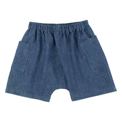 Babe & Tess - Vittorio Denim Kargo Şort | Mavi