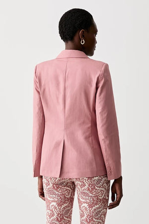 Weekend Max Mara kadın tek düğmeli keten karışımlı ceket ORCHE
