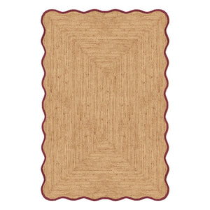 Layered - Clam jute rug | Matte black