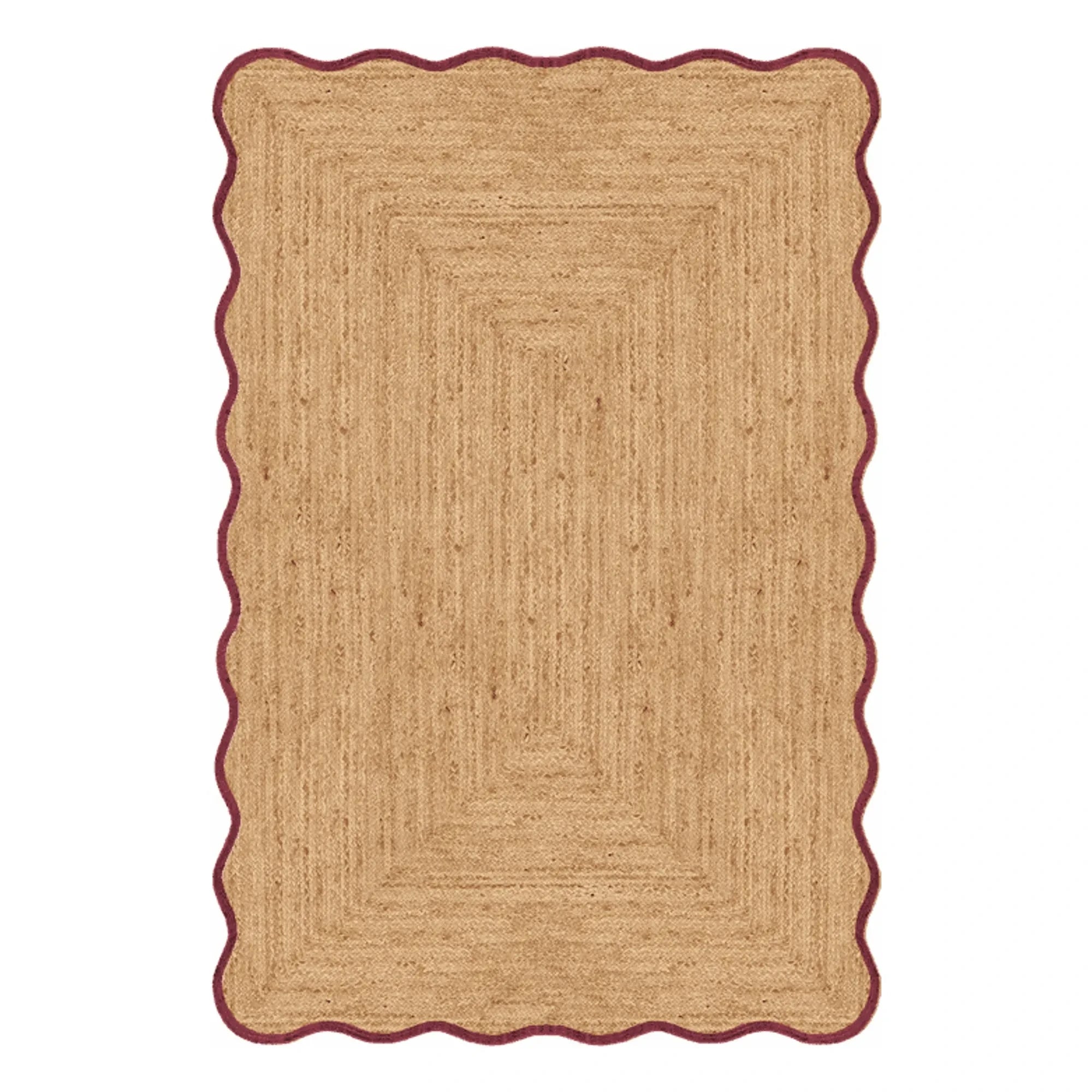 Layered - Clam jute rug | Matte black