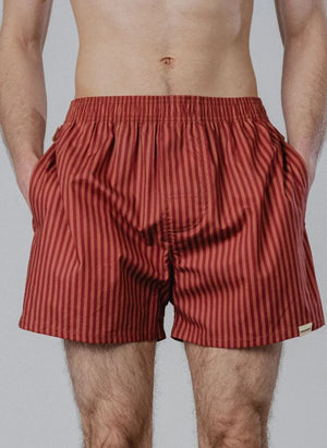 Pockies - Striped Boxer Shorts | Red Ochre