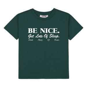 Sporty & Rich - Be Nice T-shirt Made from Recycled Cotton | Dark Green