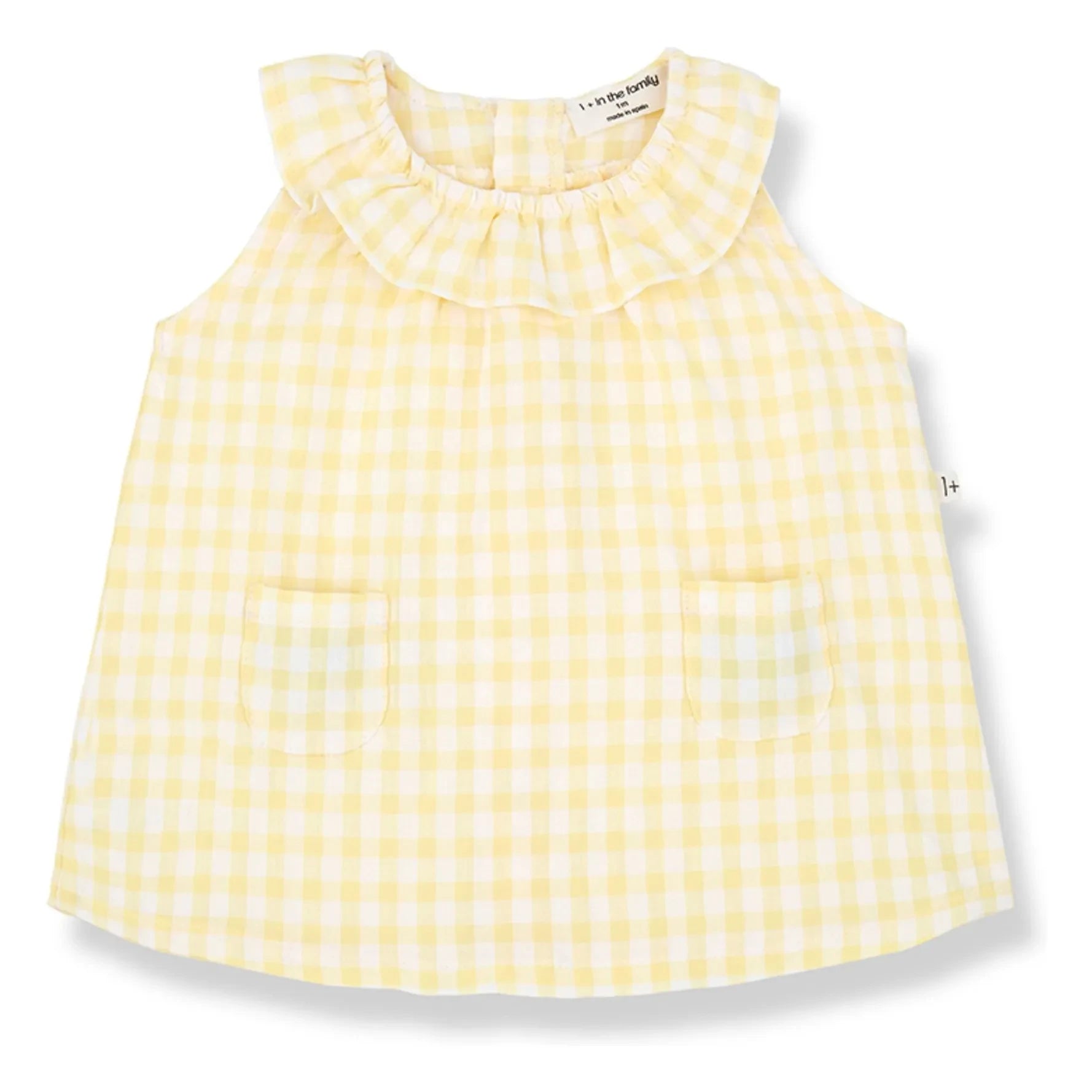 1+ in the family - Ambracia Vichy Seersucker Dress | Light Yellow