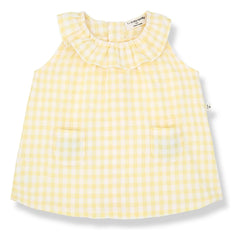 1+ in the family - Ambracia Vichy Seersucker Dress | Light Yellow