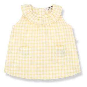 1+ in the family - Ambracia Vichy Seersucker Dress | Light Yellow