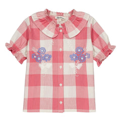 Hallo Simone – Carlina Carreaux Bluse | Rosa