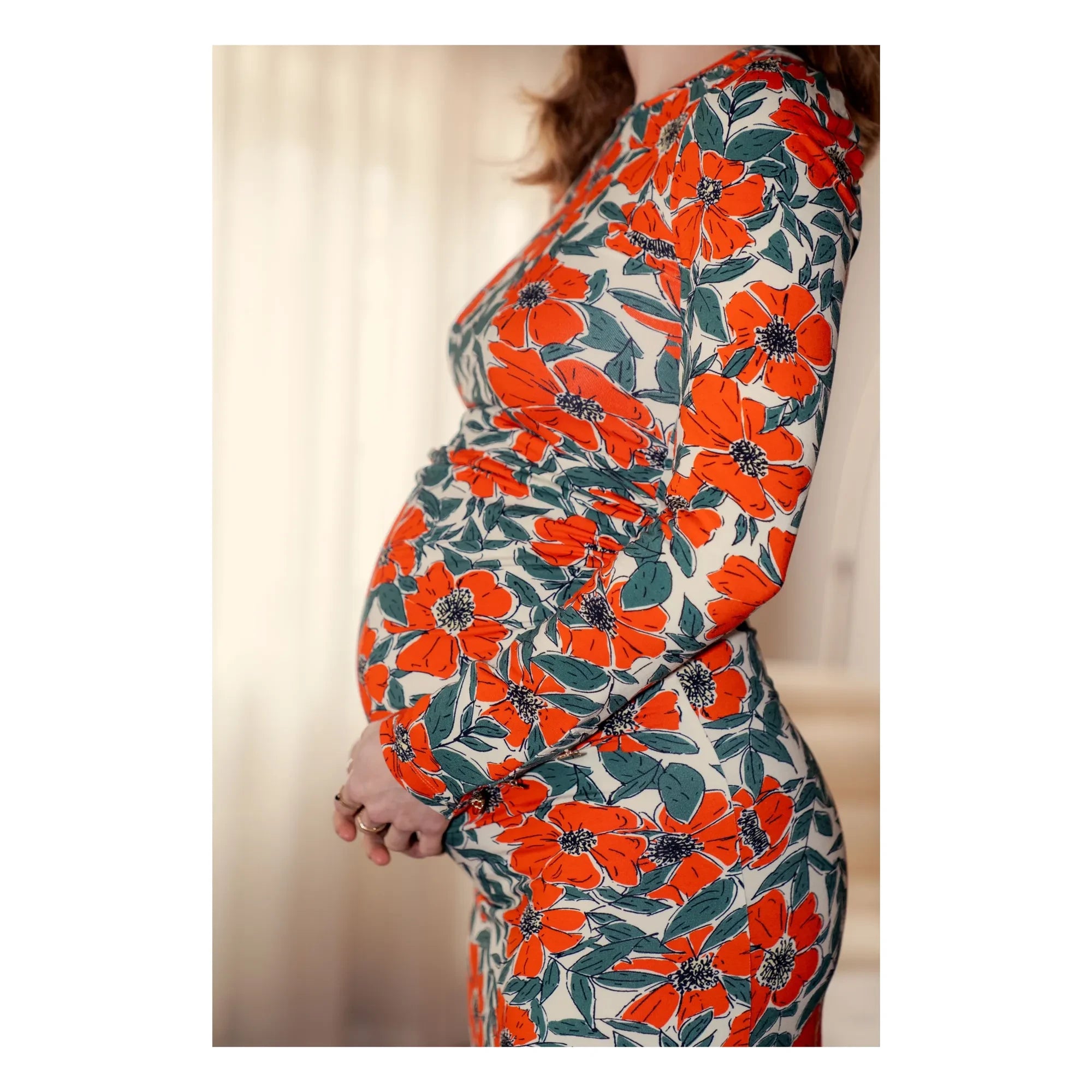Paloma Collection - Thelma Poppy Hamile Elbisesi | Kırmızı