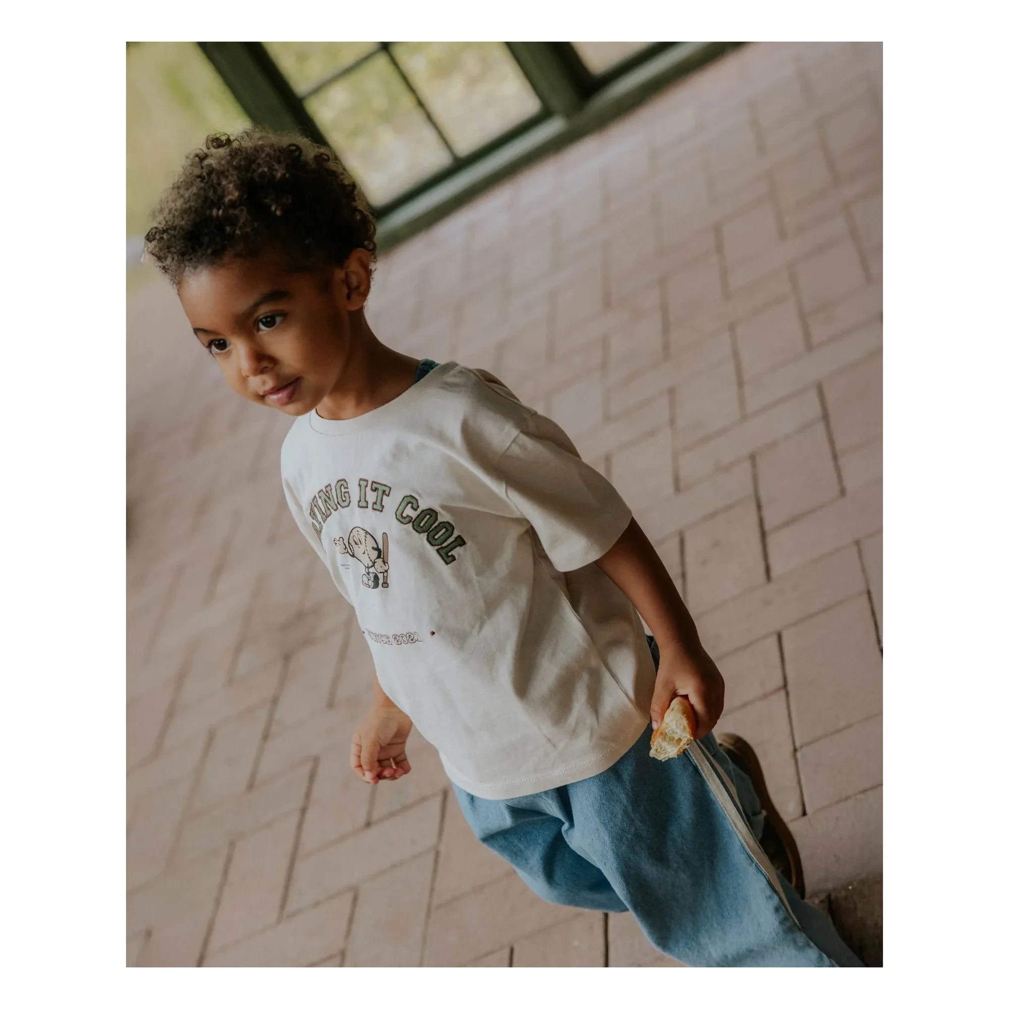 Fliink - Sommer Cool organik pamuklu T-shirt | Ekru