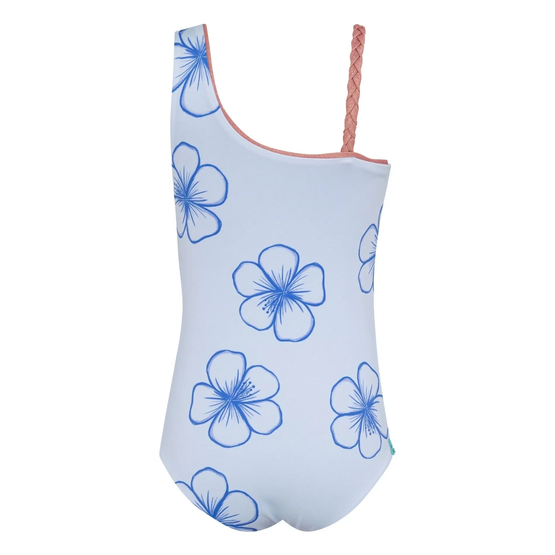 Pepita & Me - Marea Fleurs Asymmetrischer Badeanzug | Hellblau