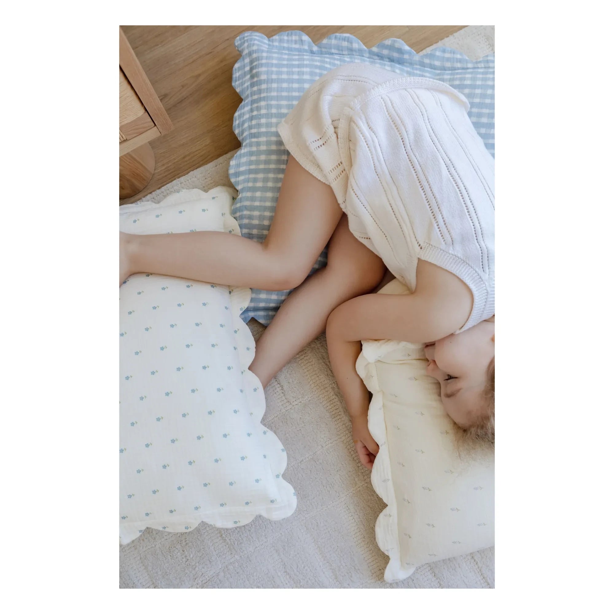 Soft Spot - Organik pamuklu cottage yastık kılıfları - 2'li Set | Mavi