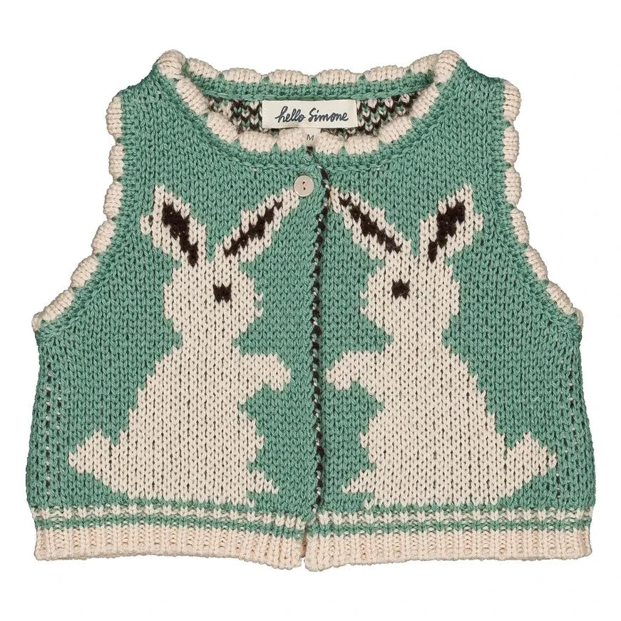 Hello Simone - Penny Rabbits Kolsuz Yelek | Turkuaz