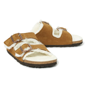 BIRKENSTOCK – Arizona Leder-Wildleder-Sandalen – Erwachsenenkollektion | Camel