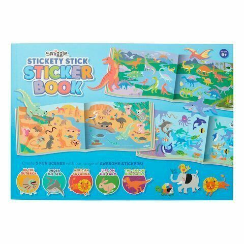 Smiggle - Yapışkanlı Çubuk Çıkartma Kitabı-Dinossi