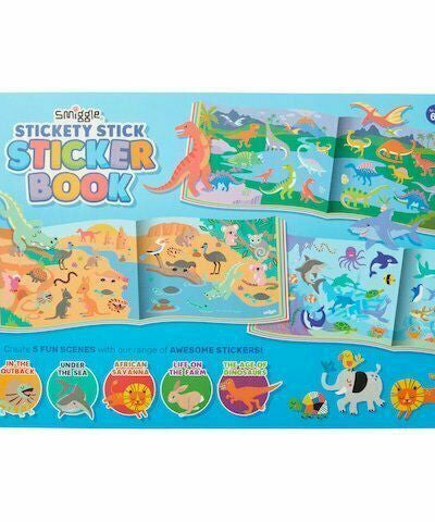 Smiggle - Yapışkanlı Çubuk Çıkartma Kitabı-Dinossi