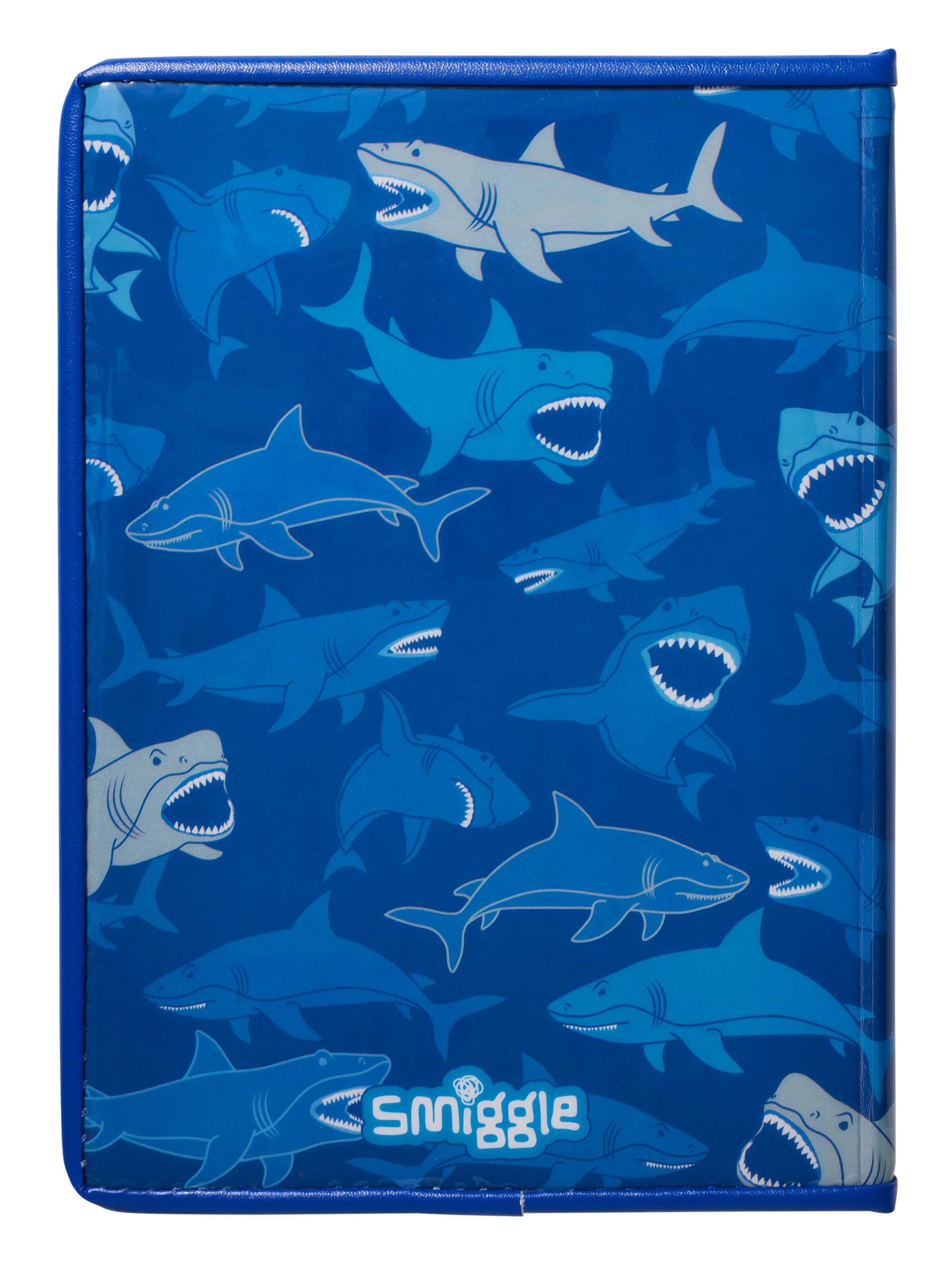 Smiggle - Float Hareketli Köpekbalık Desenli Çizgili A5 Defter-Dinossi