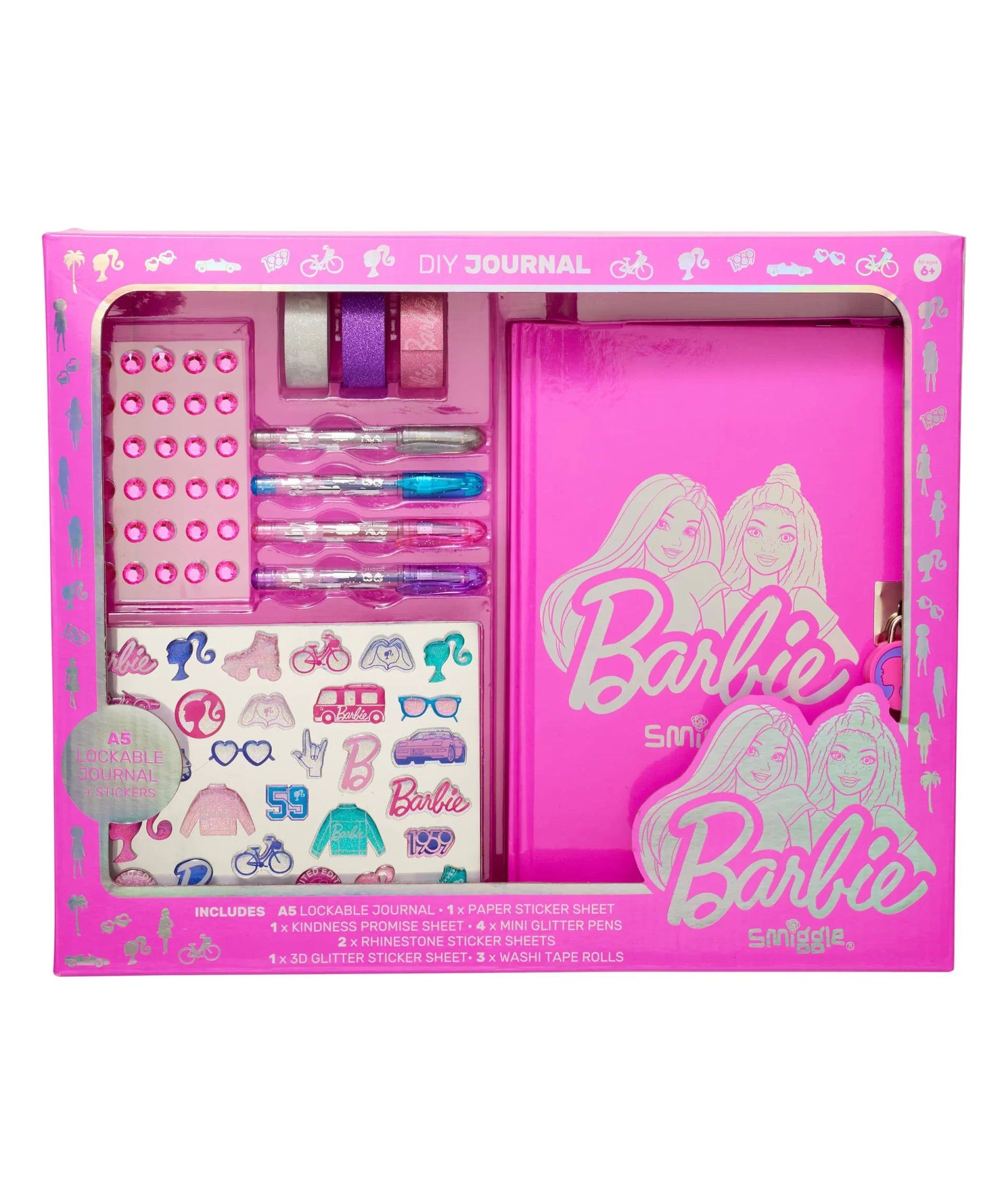 Smiggle - Barbie Kendin Yap Kilitlenebilir Günlük-Dinossi