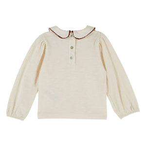 Emile et Ida - Organic Cotton Collared T-Shirt | Ecru