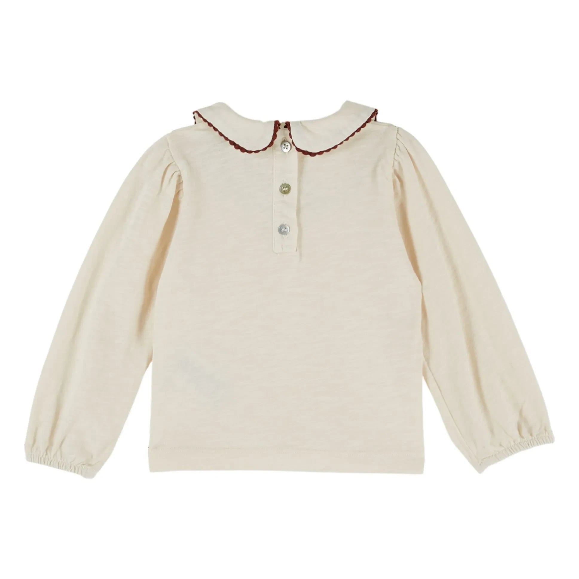 Emile et Ida - Organic Cotton Collared T-Shirt | Ecru